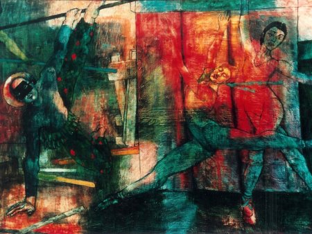 Scuola di Ballo n. 2  (Dancing-school Nr. 2) - Olio su tela (Oil on canvas), 1959, cm. 73x54